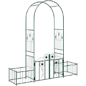 vidaXL Tuinboog Groen 203 x 50 x 218 cm Staal