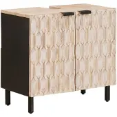 vidaXL Wastafel kabinet voor de badkamer met plank Wit 62 x 33 x 58 cm