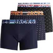 Jack & Jones Boxershorts 'Henrik' blauw / oranje / zwart / wit