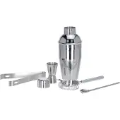 Excellent houseware Cocktailshaker set 5-delig roestvrij staal