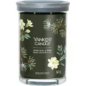 Yankee candle - Silver Sage & Pine Large Tumbler Geurkaars - 100 branduren - twee lonten