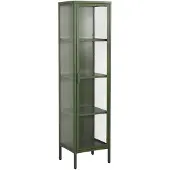 Sweeek - Vitrinekast gehard glas en staal 1 deur 160cm - arkansas
