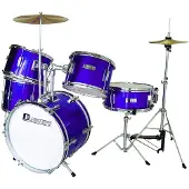 Dimavery JDS-305 compleet 5-delig kinderdrumstel blauw