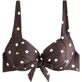 Next Bikinitop donkerbruin / wit