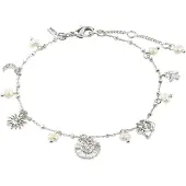 Pilgrim Armband 'Mylan' zilver / transparant / parelwit