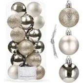 Springos Kerstballen | 20 Stuks | 4 cm | Champagne