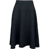 Banned Retro - Rockabilly Midirok - Annie Rose Spot Skirt - XS tot 4XL - voor Vrouwen - zwart - Maat S