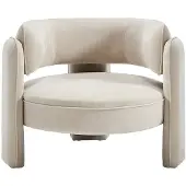 Vente-unique Beige stoffen fauteuil ZORIMO