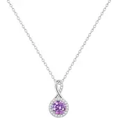 Rafaela Donata Ketting lila / zilver / transparant