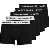 Jack & Jones Boxershorts 'Solid' zwart / wit