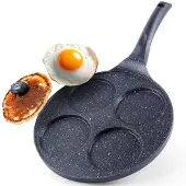 Orion Granieten eierpan met 4 gaten, GROOT 27 cm
