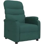 vidaXL Fauteuil verstelbaar stof donkergroen