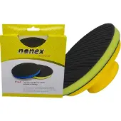 Konjac Sponge Kleipad 6" geel medium & Handpad - rond 150 mm
