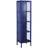 Sweeek - Vitrinekast gehard glas en staal 1 deur 160cm - arkansas