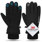 BOTC Fietshandschoenen Windproof/Waterproof - Handschoenen Met Touchscreen - M - Zwart