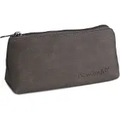 Bombata Etui Denim Triangle 20 X 10 Cm Kunstleer Donkerbruin