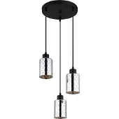 Globo Design Hanglamp Alonso 3 Lichts Zwart Rond