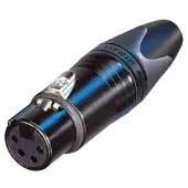 Neutrik NC4FXX-B XLR-connector Bus, recht Aantal polen: 4 Zwart 1 stuk(s)