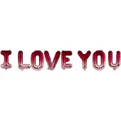 Folat - Folieballonnen set I Love You - Valentijnsdag versiering - Valentijnsdag cadeau - valentijnsdag
