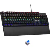 The G-Lab De G-Lab Keyz Carbon EX, kabel, USB, mechanische schakelaar, AZERTY-lay-out, LED-verlichting, zwart