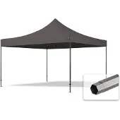 TOOLPORT 4x4 m Easy up partytent, PREMIUM staal 40mm, donkergrijs