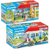 Playmobil 2-delige set Schoolbus + Klimaatwetenschap
