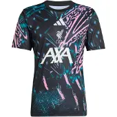 Adidas Tricot 'FC Liverpool Prematch 2025/2026' cyaan blauw / rosa / zwart / wit