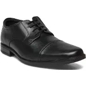 Clarks Clarksvoor mannen. 26162012 Howard Cap Leren Schoenen zwart (41.5), Leer, Plat, 1 tot 3 cm, Veters, Casual, Feest, Klassiek