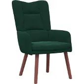 vidaXL Fauteuil Donkergroen 63 x 67 x 94 cm Fluweel