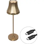 QAZQA Retro tafellamp goud oplaadbaar IP44 - Granny