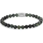 Rebel & Rose Green Rocks RR-60139-S-M Armband 6mm Groen 17,5cm