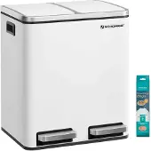 Songmics Vuilnisbak voor in de keuken, Wit
