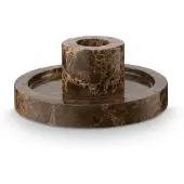 Vt wonen Kandelaar vtwonen Marble Brown 10,2 x 4 cm
