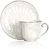 Veroni Sofia Porseleinen Kopjes & Schotels Set (2x 240ml)