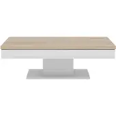 Vente-unique Salontafel ASTULIA - met opbergruimte - Wit - Tafelblad betoneffect