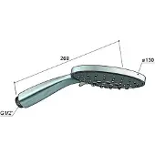 Hotbath Mate M376 handdouche 13cm rond met 3 standen gepolijst zwart PVD