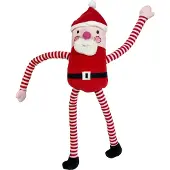 Happy pet pull my legs santa