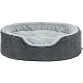 Trixie vital hondenmand lino soft ovaal grijs/lichtgrijs 83x67 cm