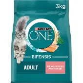 Purina one adult zalm / volkoren granen kattenvoer 3 kg