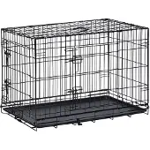 Beeztees Hondenbench L - Bench - 2 deuren - Inklapbaar - Zwart - 91x61x66 cm