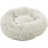Beeztees Yali - Hondenmand - Pluche - Fluffy - Lichtgrijs - Diam. 50 cm