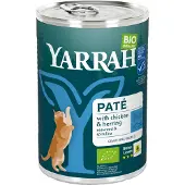 Yarrah 12x Bio Kattenvoer Paté Vis 400 gr