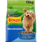 Purina BONZO Menubrokken kip en groente 15 kg