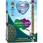 Renske vers bereid kalkoen met eend natvoer hond (tetra) 24 x 375 g