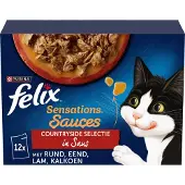Felix Kattenvoer Nat Sensations In Saus Countryside Selectie 12 X 85 Gr