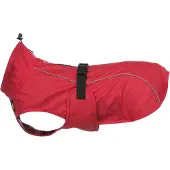 Trixie regenjas hond vimy rood - rug 30 cm buik 24-34 cm