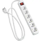 Hama 30530 stekkerdozen - Aantal stopcontacten: 6 - Kabel: 1,40 meter