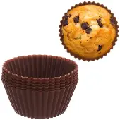 Orion - Muffinvormpjes - Silicoon - 5,5 cm - Bruin
