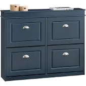 SoBuy schoenenkast - Blauw - 104x24x83 cm