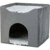 Trixie schuilplaats en kattenmand Harvey 38 x 38 x 38 cm grijs Per stuk